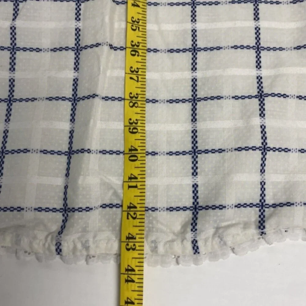 Vintage Baby Blanket Bunny Rabblit Patchwork Double Sided Front Back 44x28 Plaid